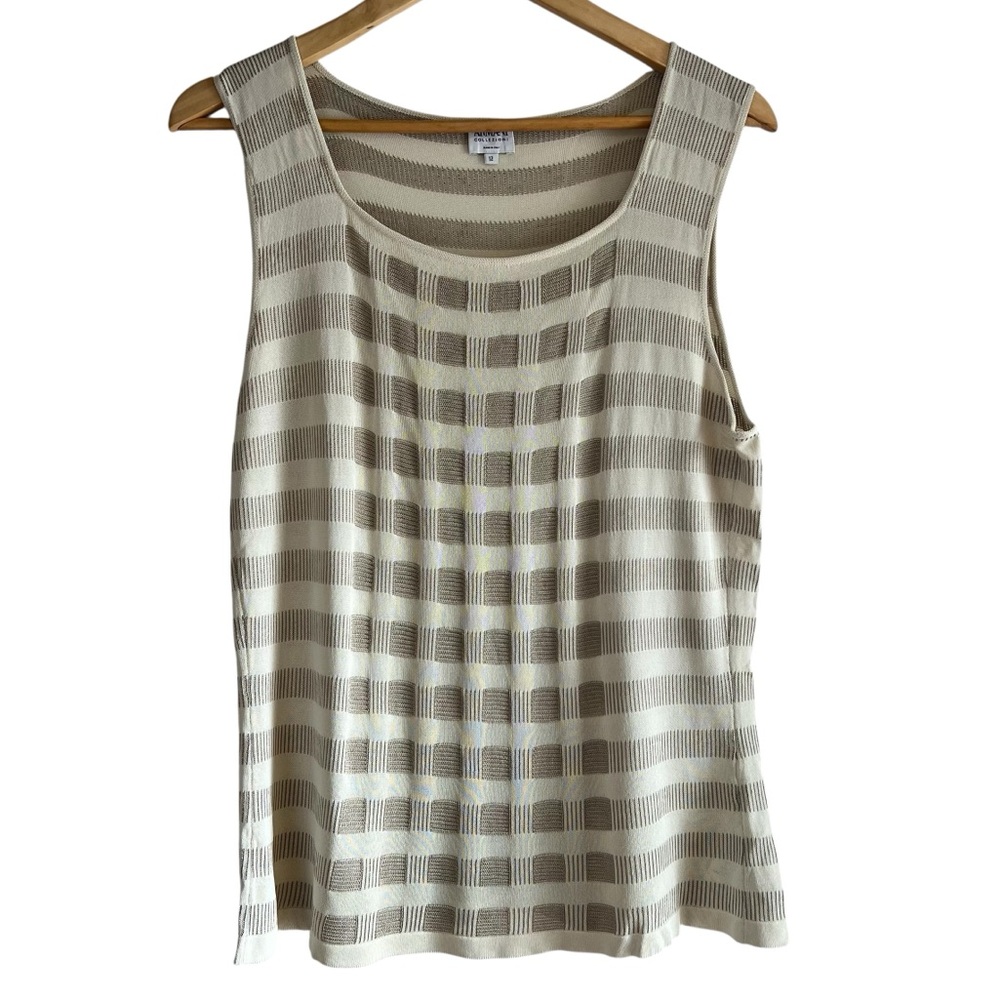 Armani metallic shimmer slinky viscose sleeveless top Sz 12 excellent condition
